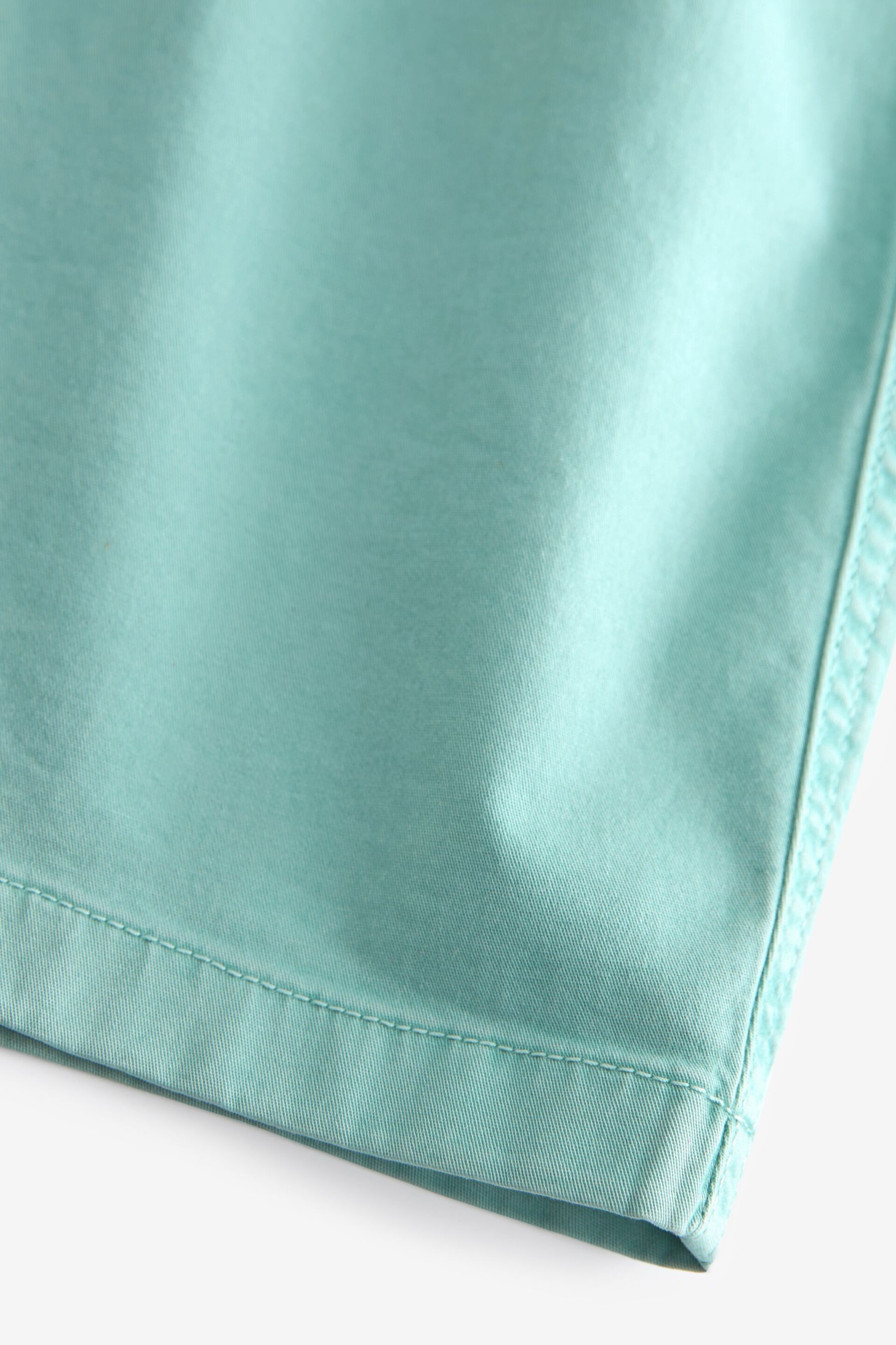 Aqua Blue Washed Cotton Elasticated Waist Shorts - Image 8 of 10