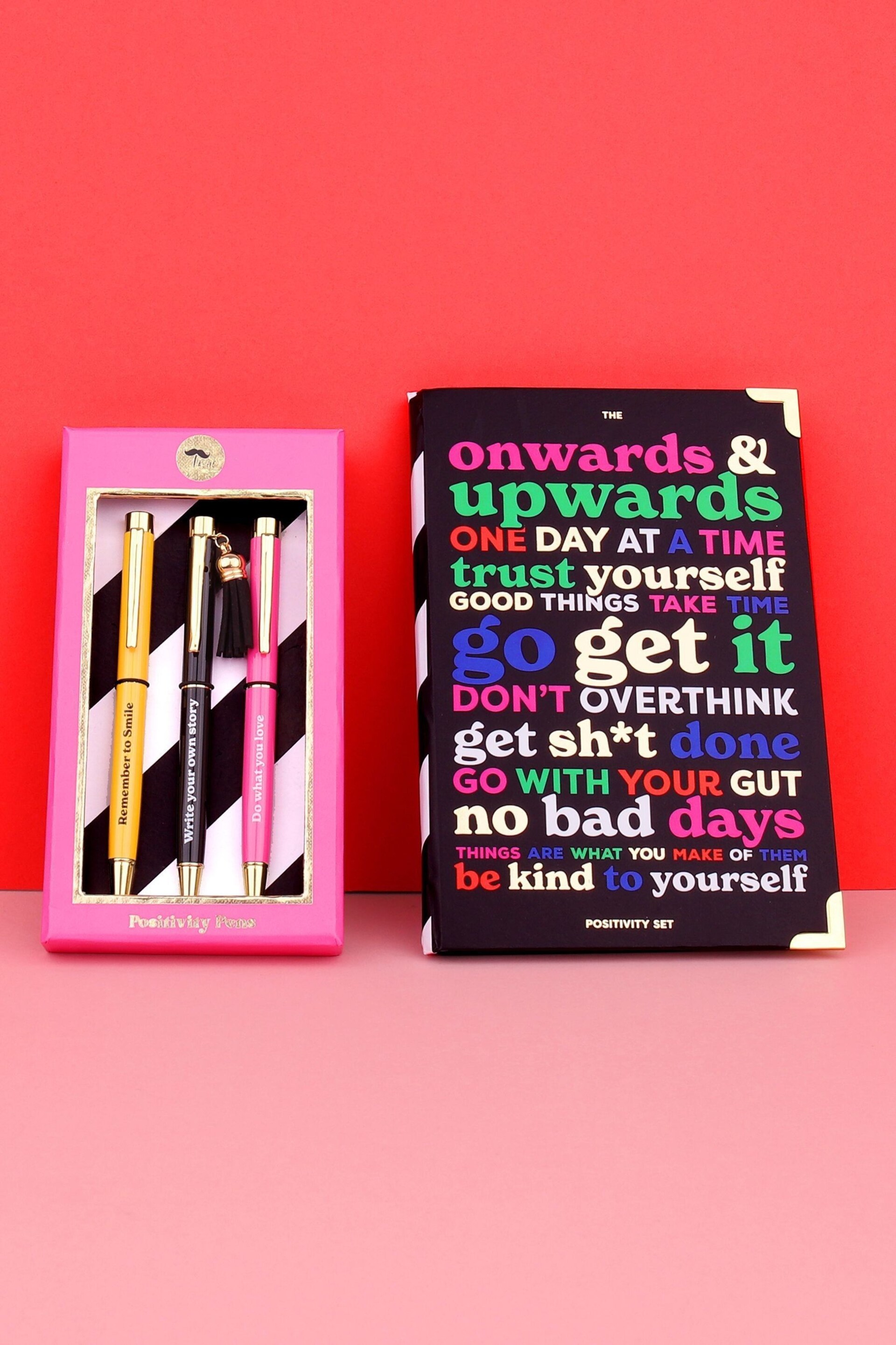 Tache Positivity Sticky Notebook & 3 Pack of Positivity Pens - Image 2 of 3