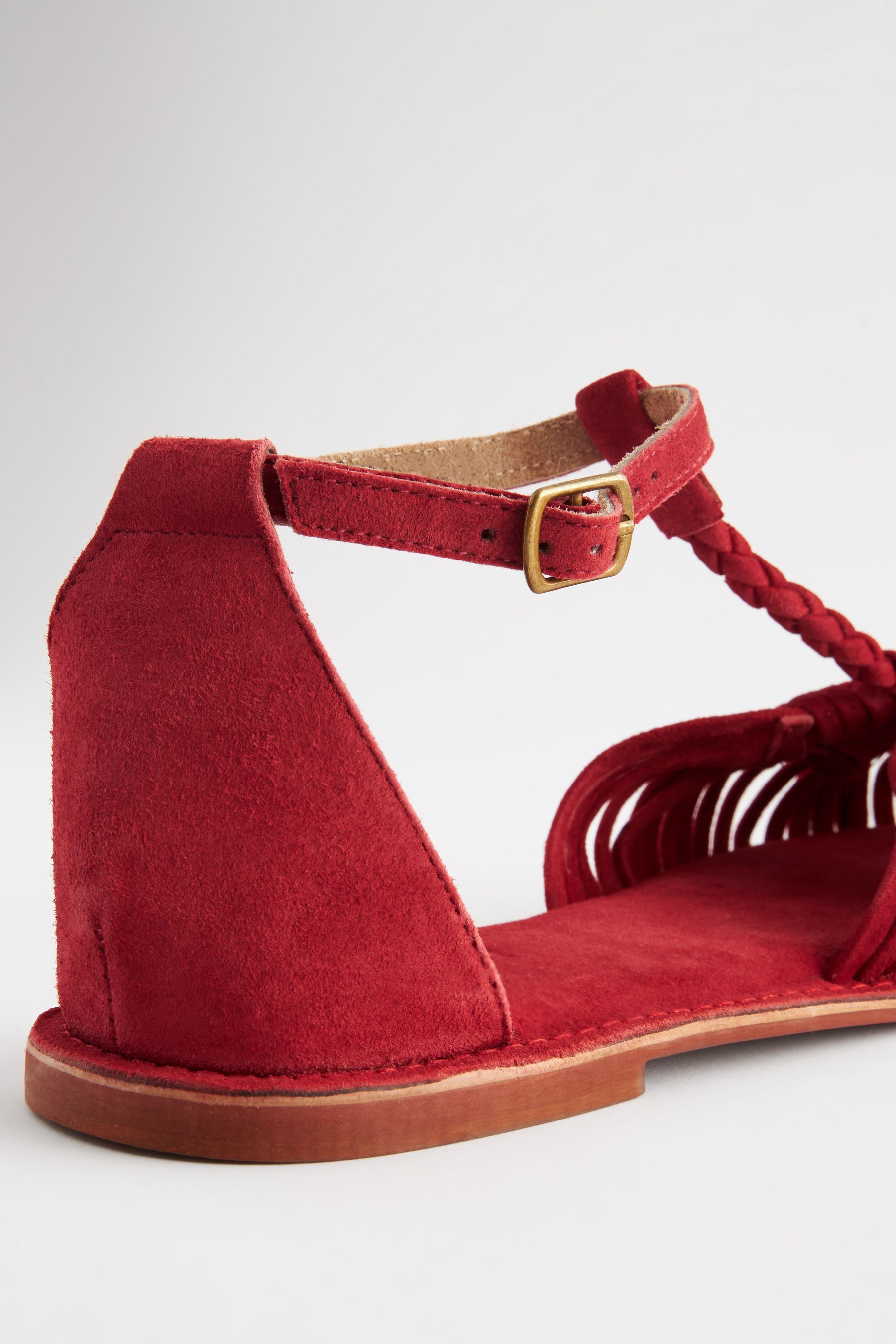 Buy Red Forever Comfort Leather T Bar Huarache Shoes from the Next UK online shop