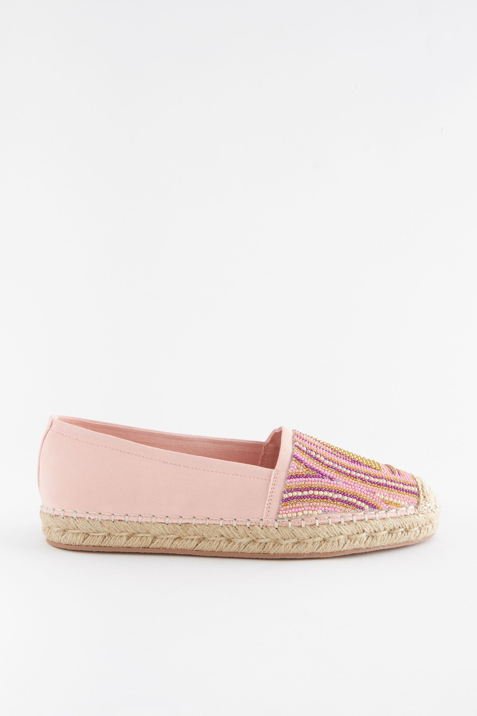 Pink Forever Comfort® Beaded Espadrilles - Image 1 of 6