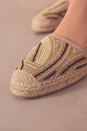 Metallic Forever Comfort® Beaded Espadrilles - Image 3 of 9