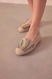 Metallic Forever Comfort® Beaded Espadrilles - Image 4 of 9