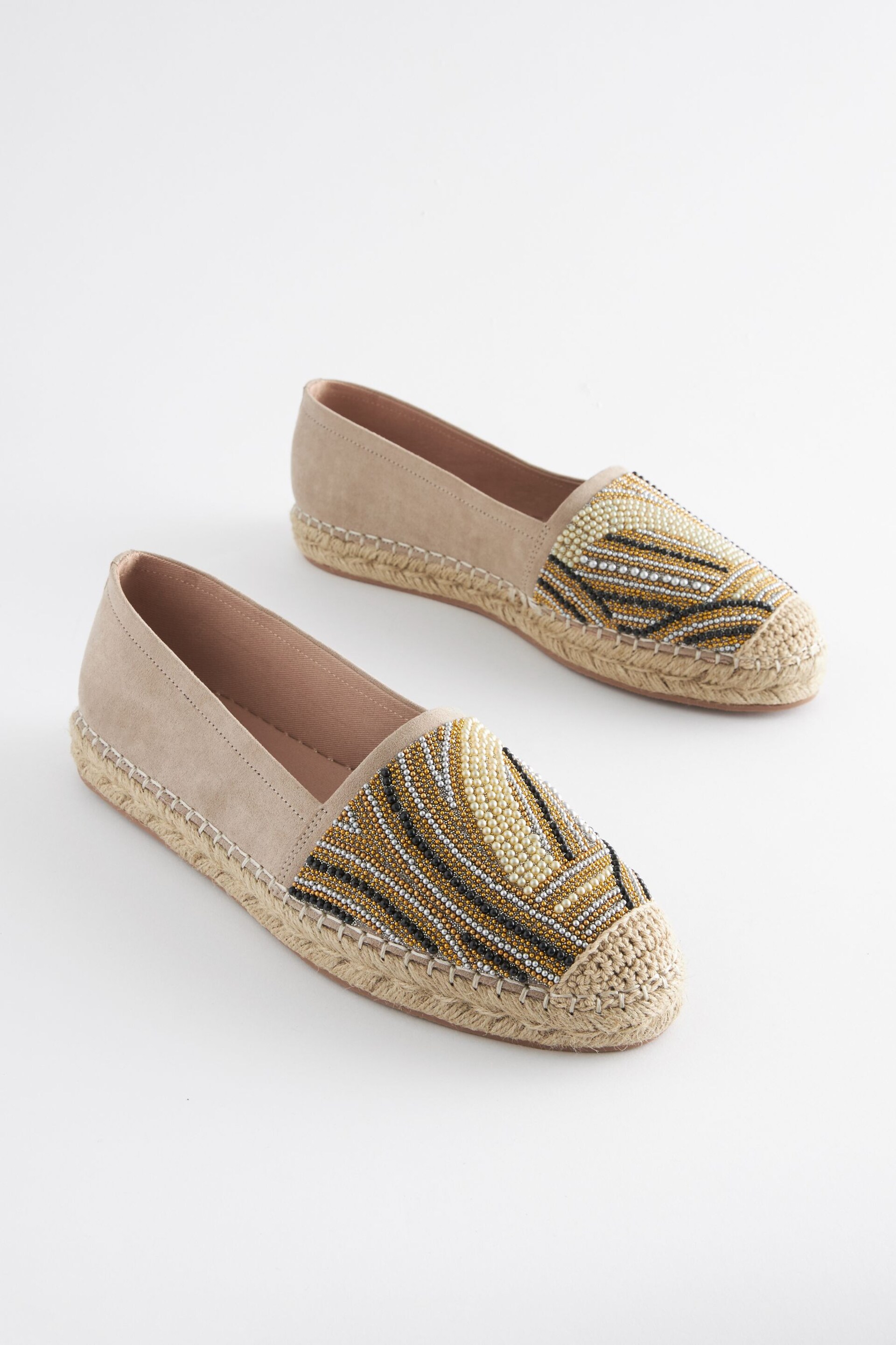 Metallic Forever Comfort® Beaded Espadrilles - Image 5 of 9