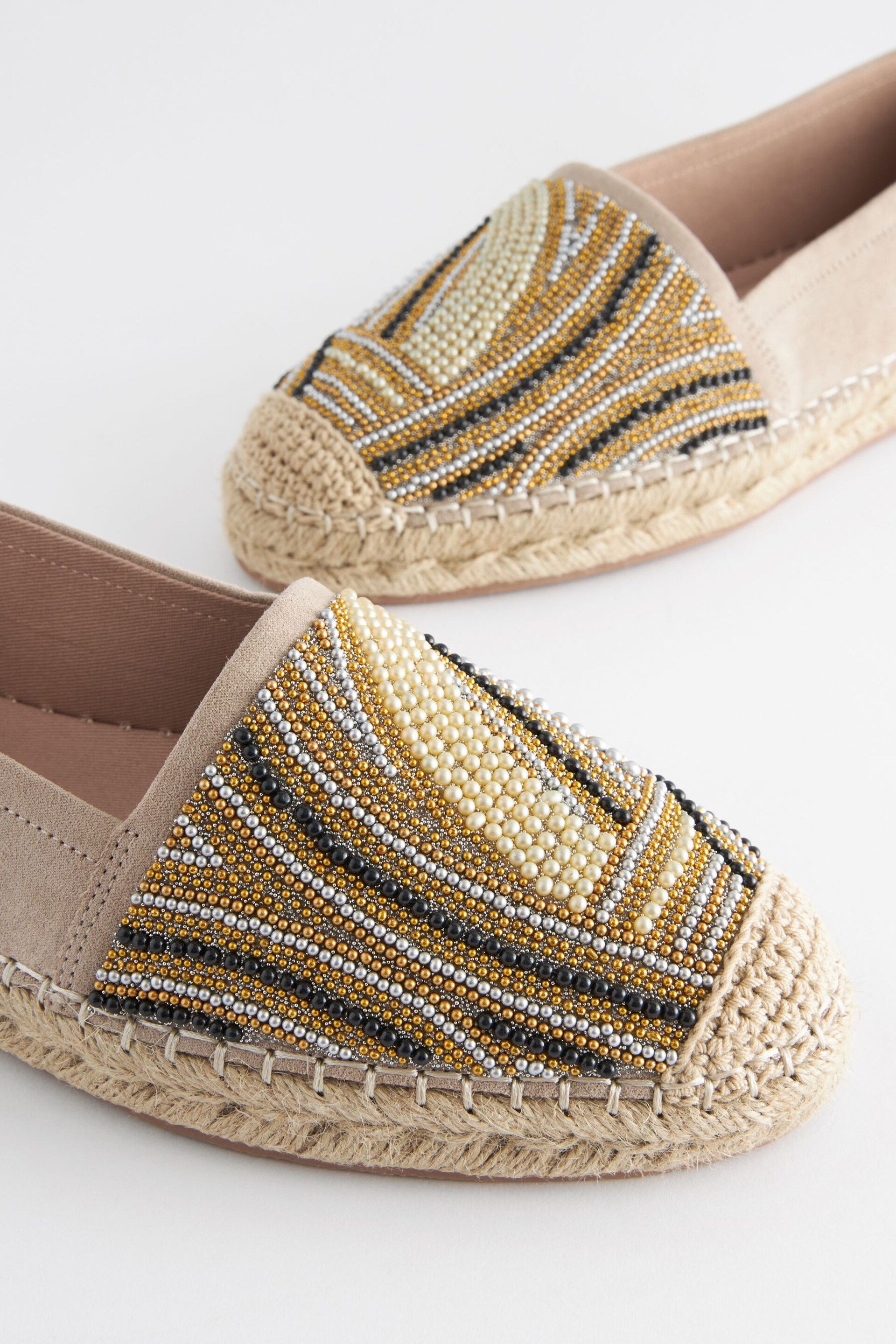 Metallic Forever Comfort® Beaded Espadrilles - Image 8 of 9