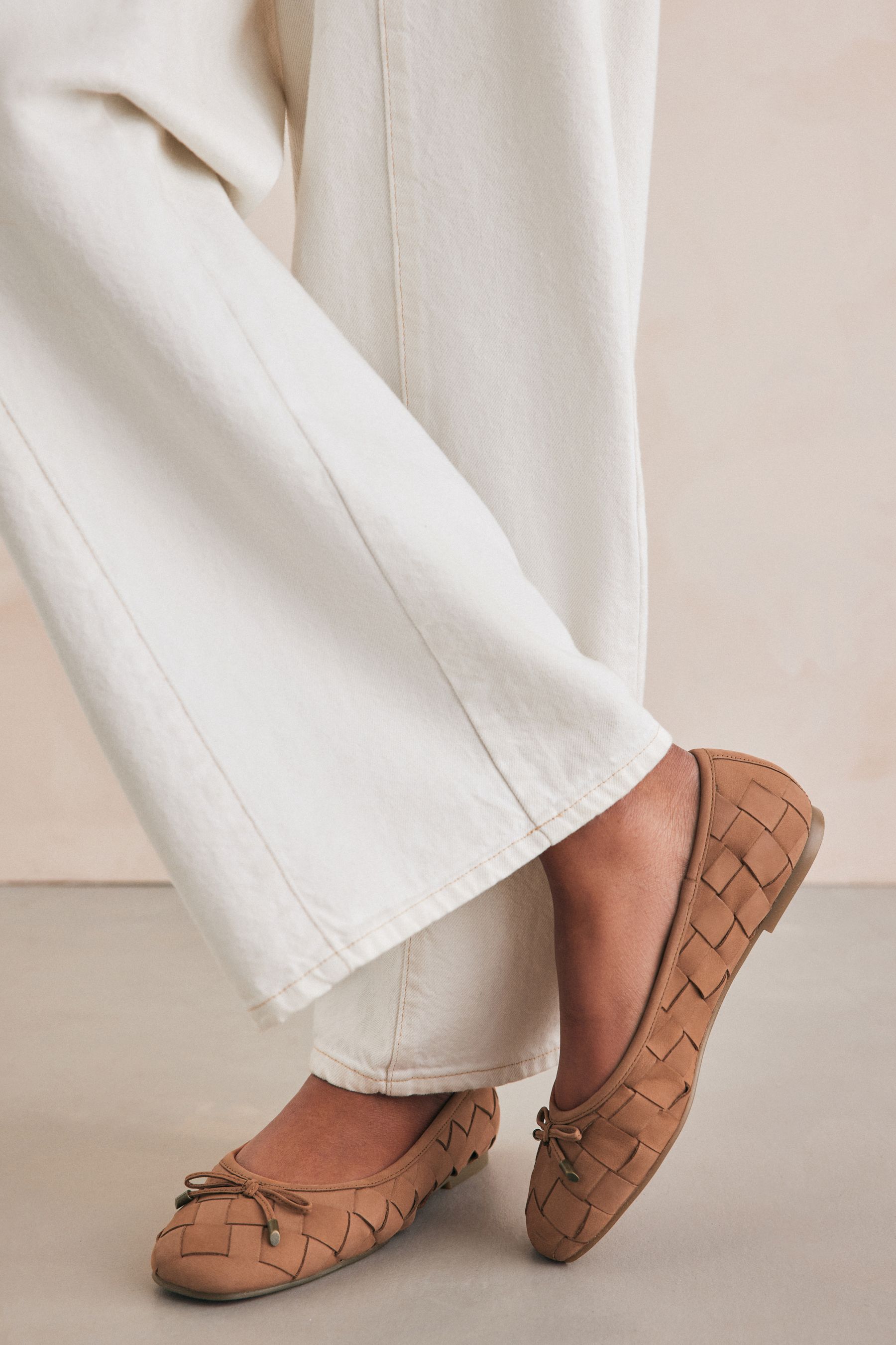 Tan ballerina flats uk shop