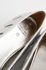 Silver Forever Comfort® Leather Weave Ballerinas - Image 5 of 8