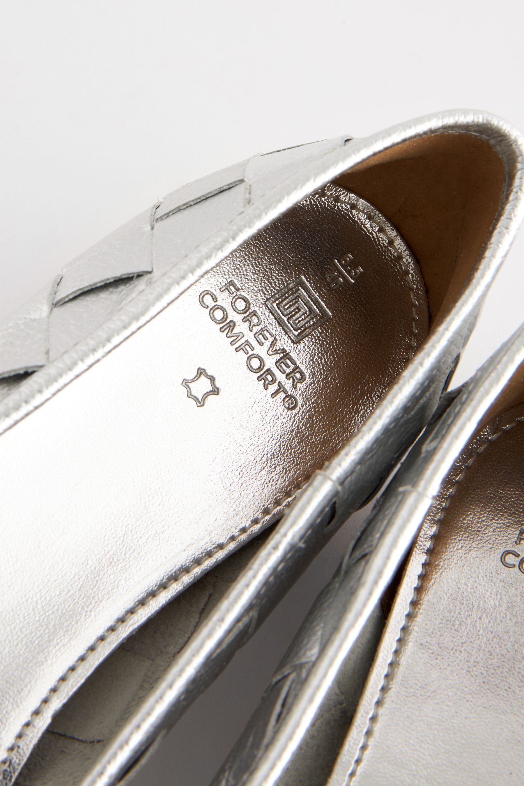 Silver ballet pumps next sales