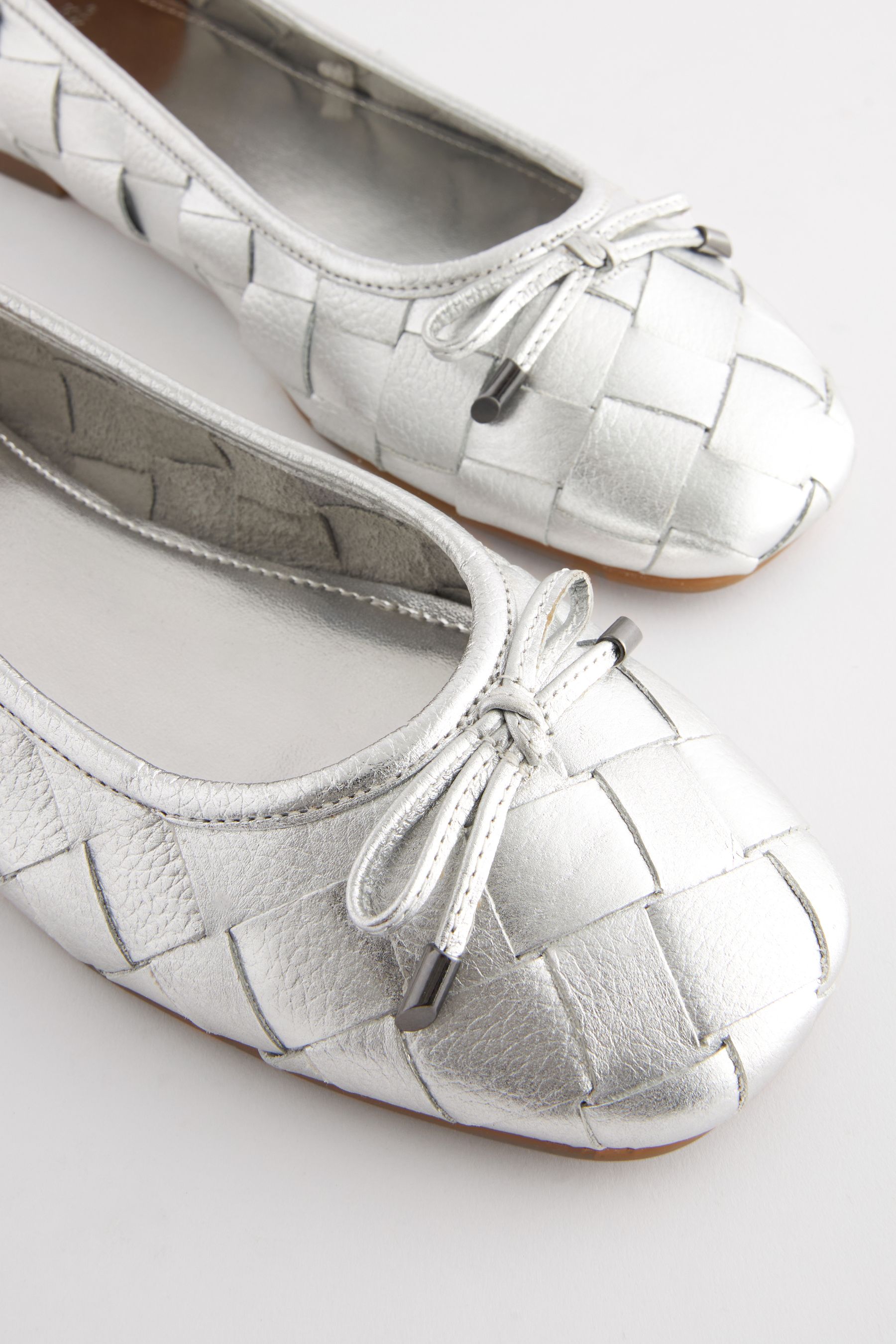 Next silver ballet pumps online