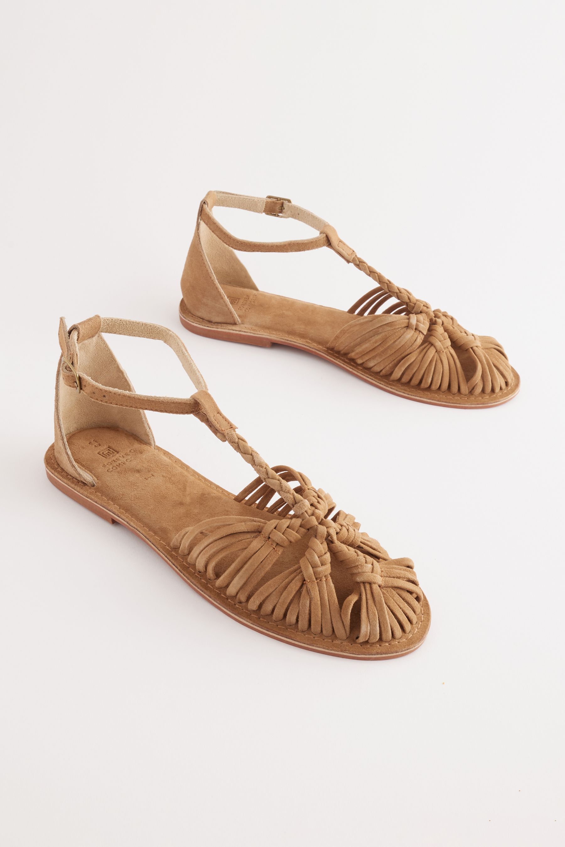 T strap huarache sandals hotsell