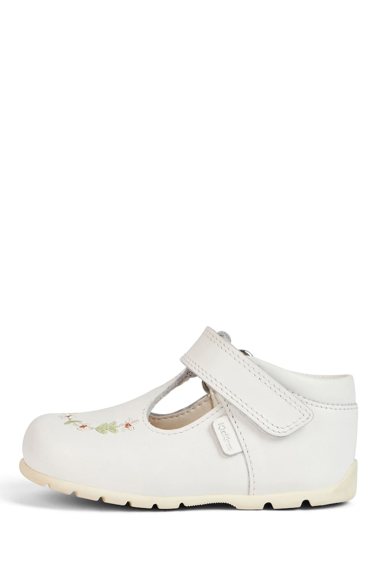 Kickers White Baby T Bar Flower Shoes - Image 2 of 9