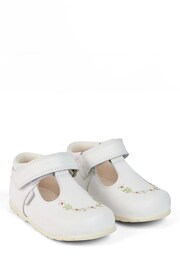 Kickers White Baby T Bar Flower Shoes - Image 4 of 9