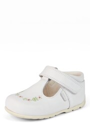 Kickers White Baby T Bar Flower Shoes - Image 5 of 9