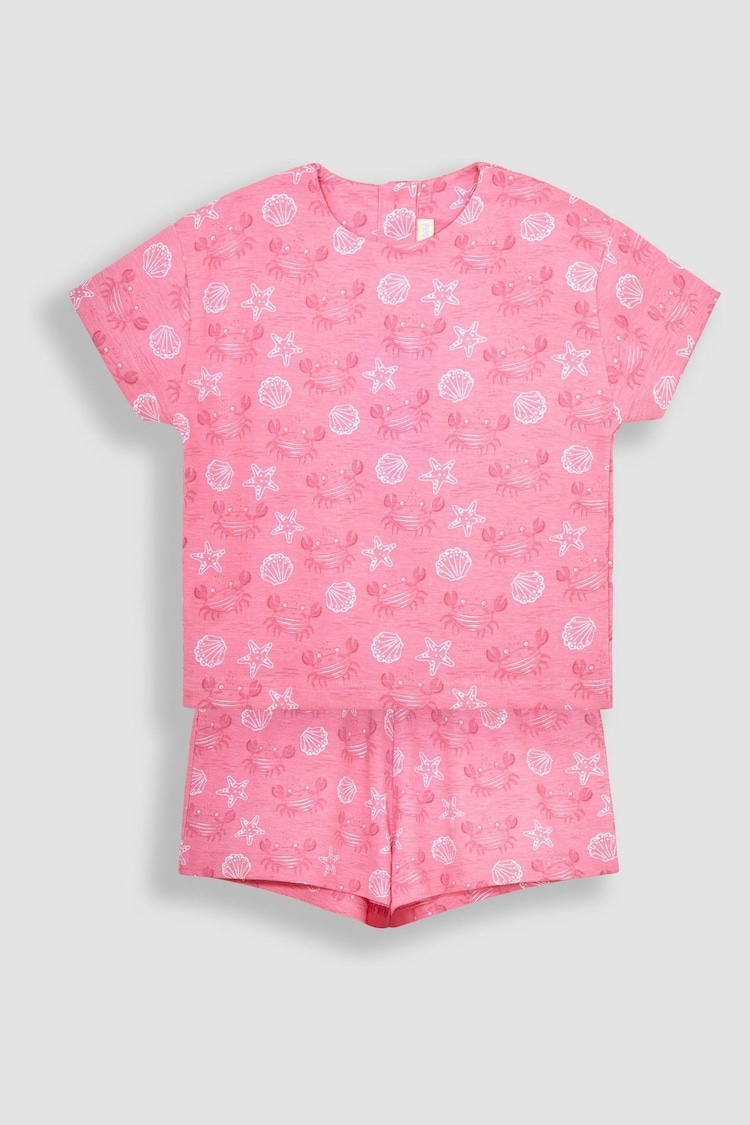 JoJo Maman Bébé Coral 2-Piece Crab T-Shirt & Shorts Set - Image 1 of 4