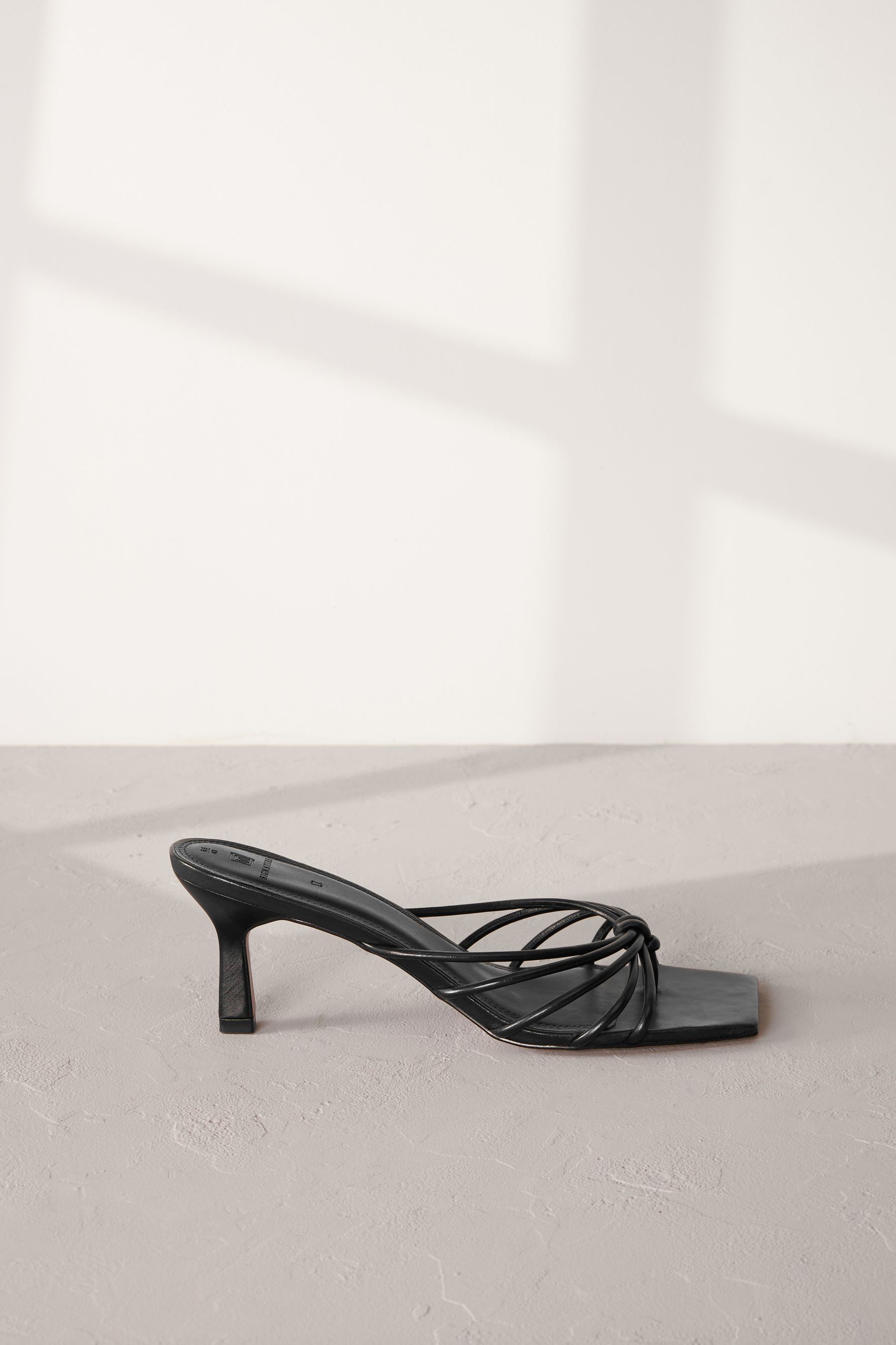 Buy Black Signature Leather Toe Post Mule Heels from Next Germany