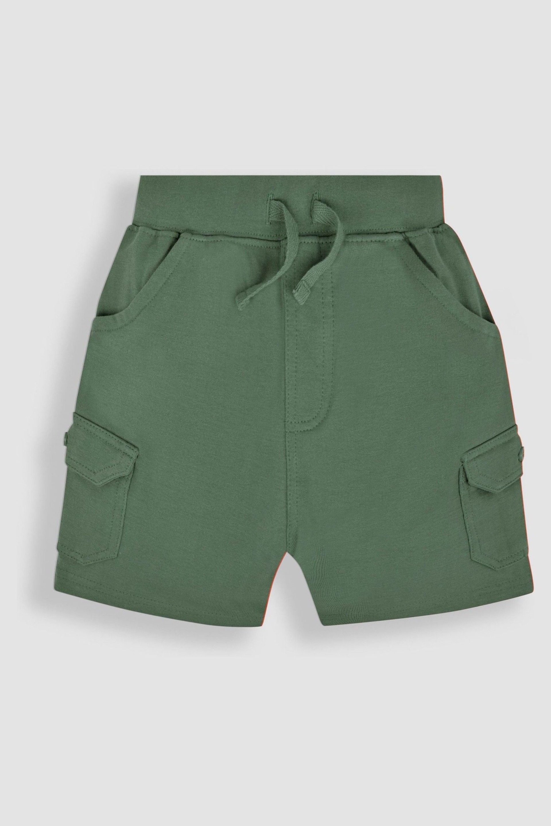 JoJo Maman Bébé Khaki Green 2-Pack Jersey Cargo Shorts - Image 2 of 7