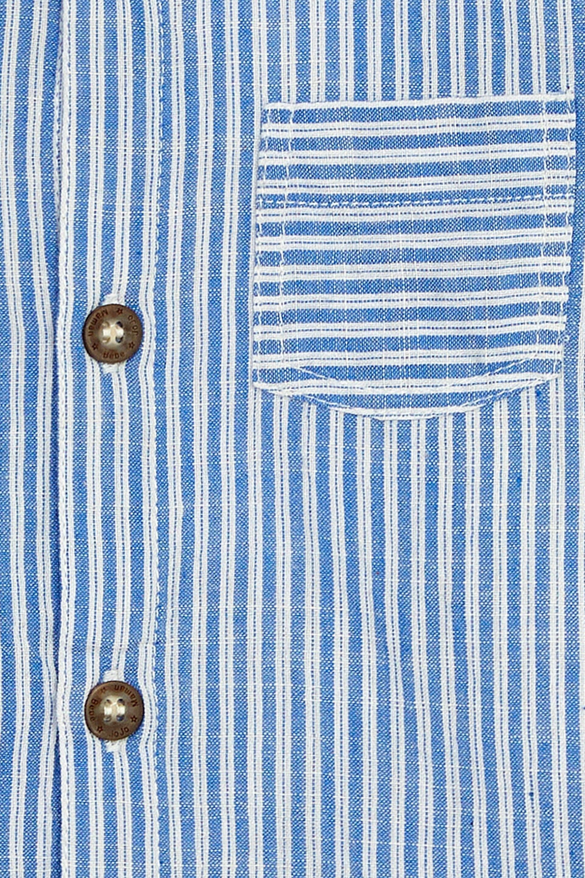 JoJo Maman Bébé Blue Ticking Stripe Shirt - Image 3 of 3