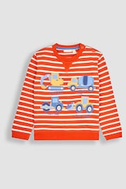 JoJo Maman Bébé Orange Transport Appliqué Jersey Sweatshirt & Leggings Set - Image 3 of 6