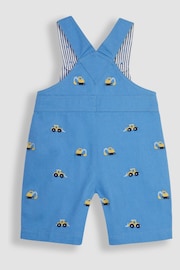 JoJo Maman Bébé Blue Digger Embroidered Dungarees - Image 3 of 4