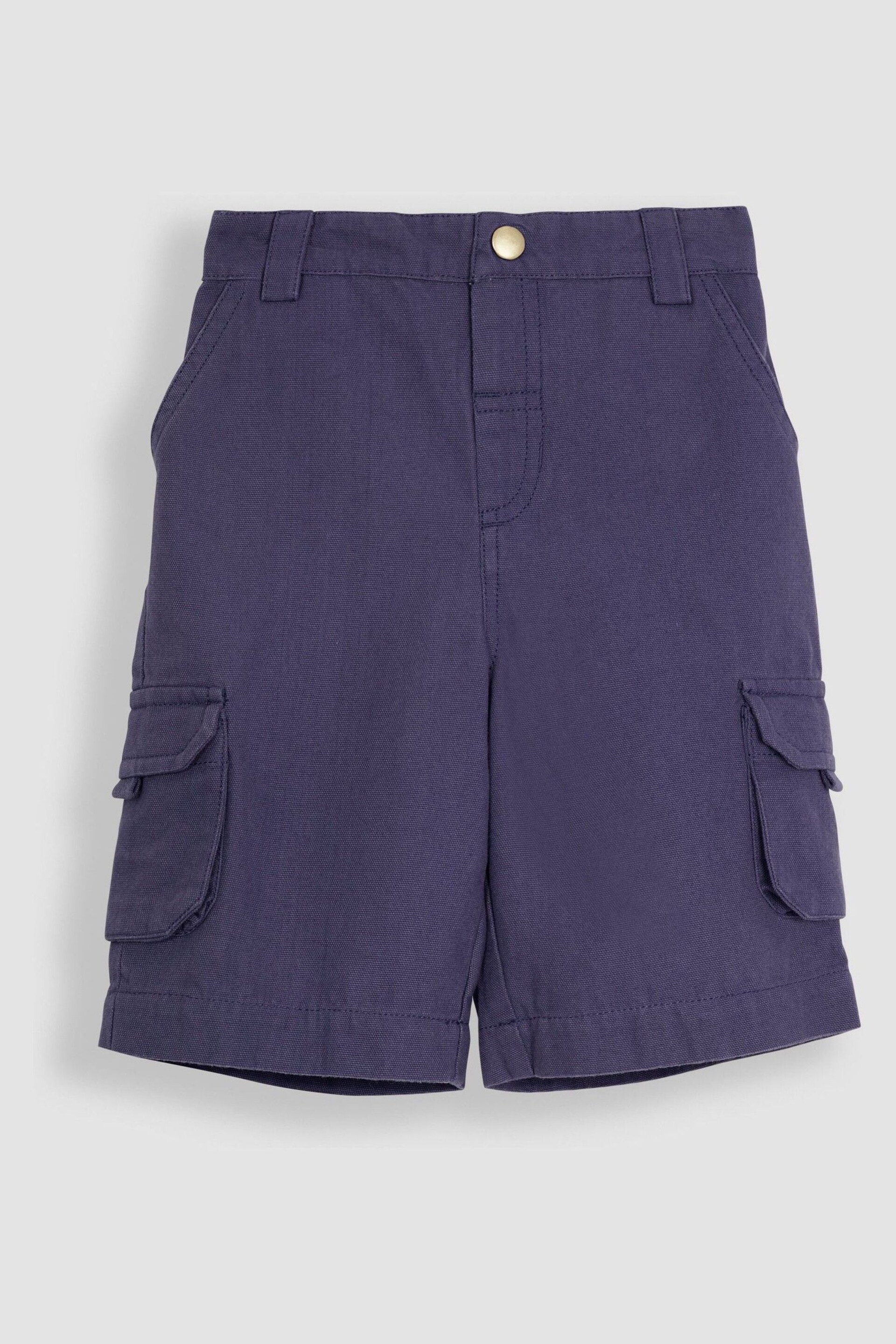 JoJo Maman Bébé Indigo Blue Cargo Shorts - Image 1 of 3