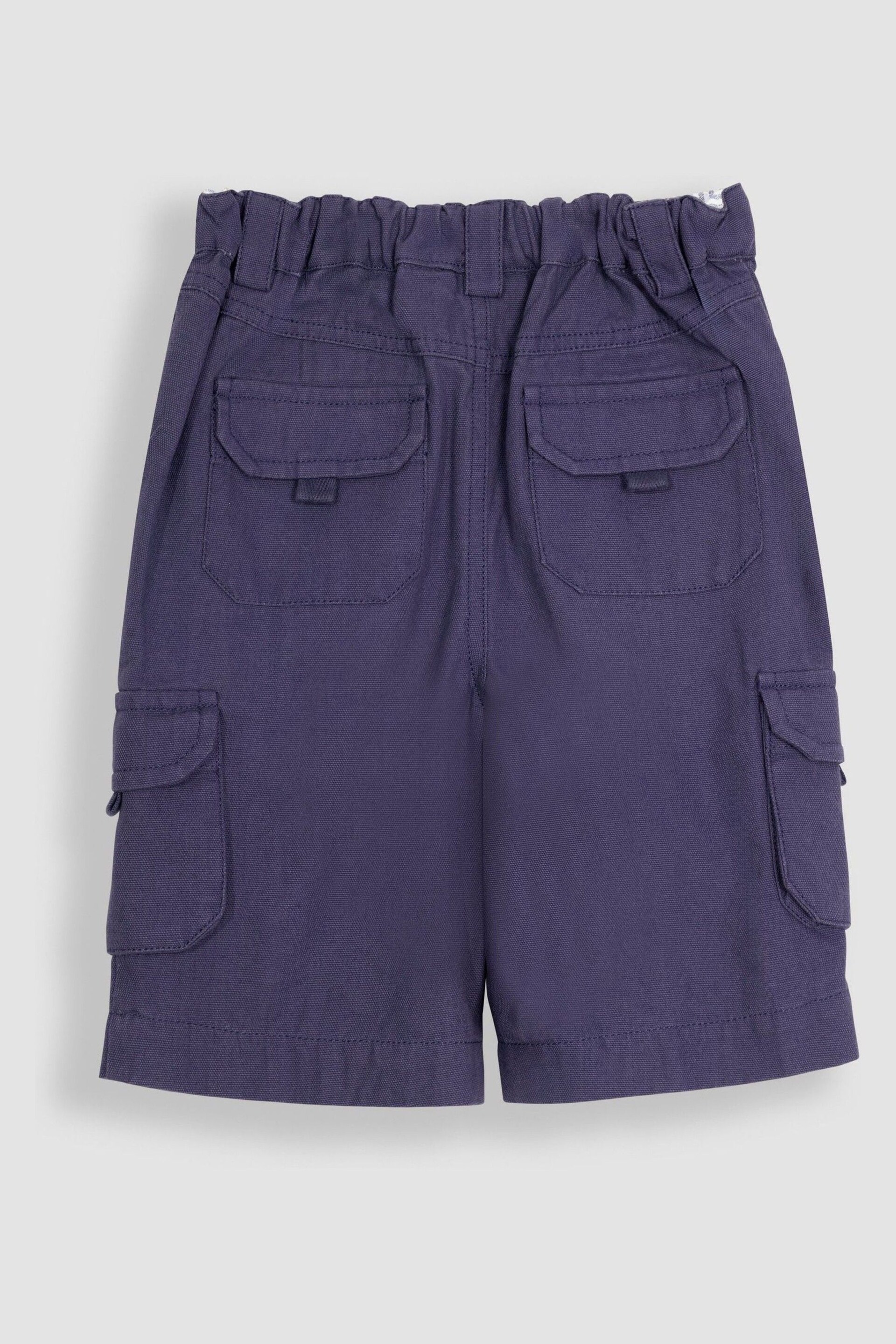 JoJo Maman Bébé Indigo Blue Cargo Shorts - Image 2 of 3