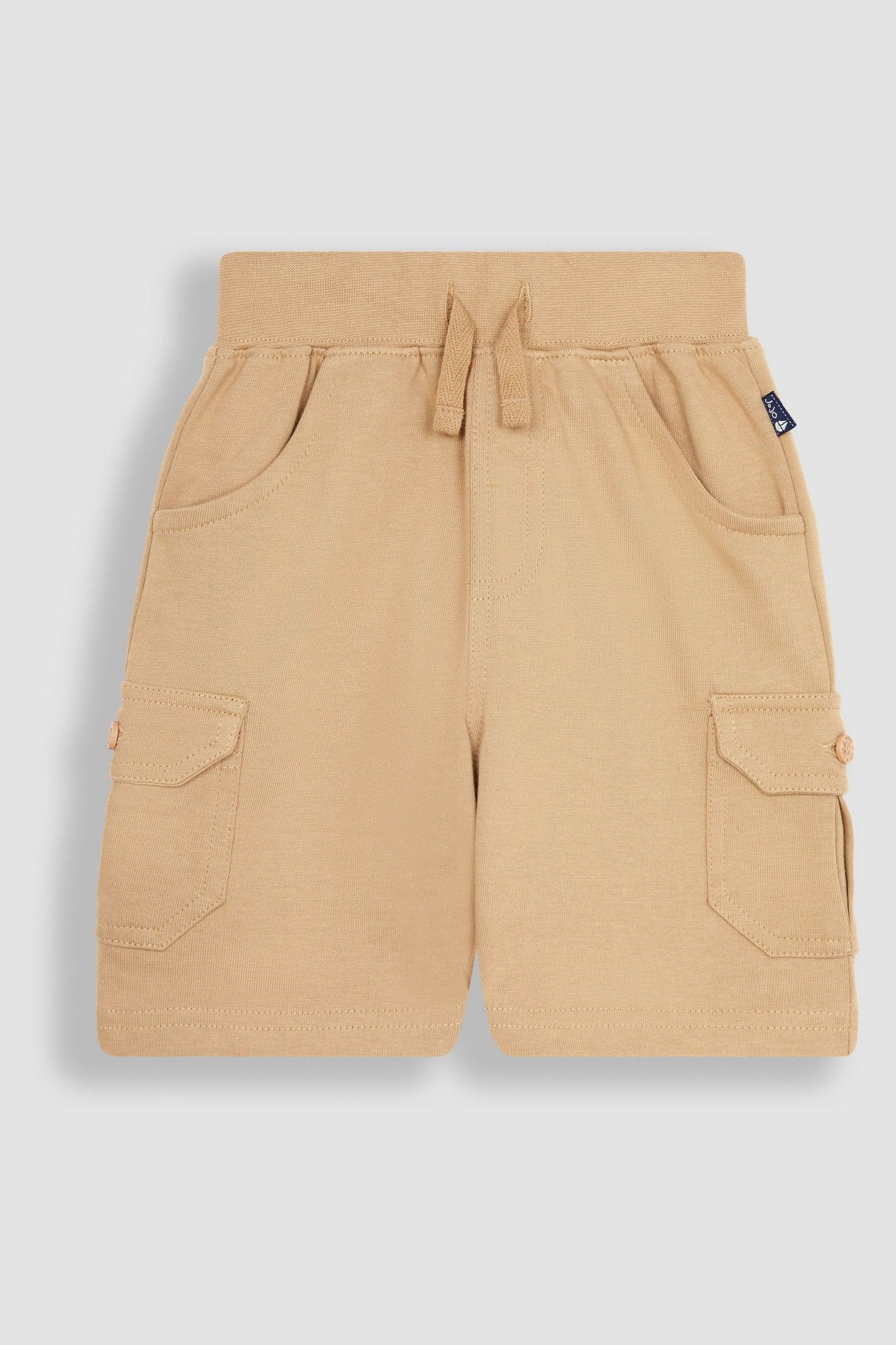 JoJo Maman Bébé Brown 2-Pack Jersey Cargo Shorts - Image 2 of 4