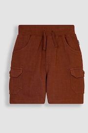 JoJo Maman Bébé Brown 2-Pack Jersey Cargo Shorts - Image 3 of 4