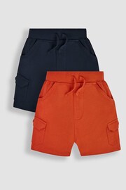 JoJo Maman Bébé Orange 2-Pack Jersey Cargo Shorts - Image 1 of 5