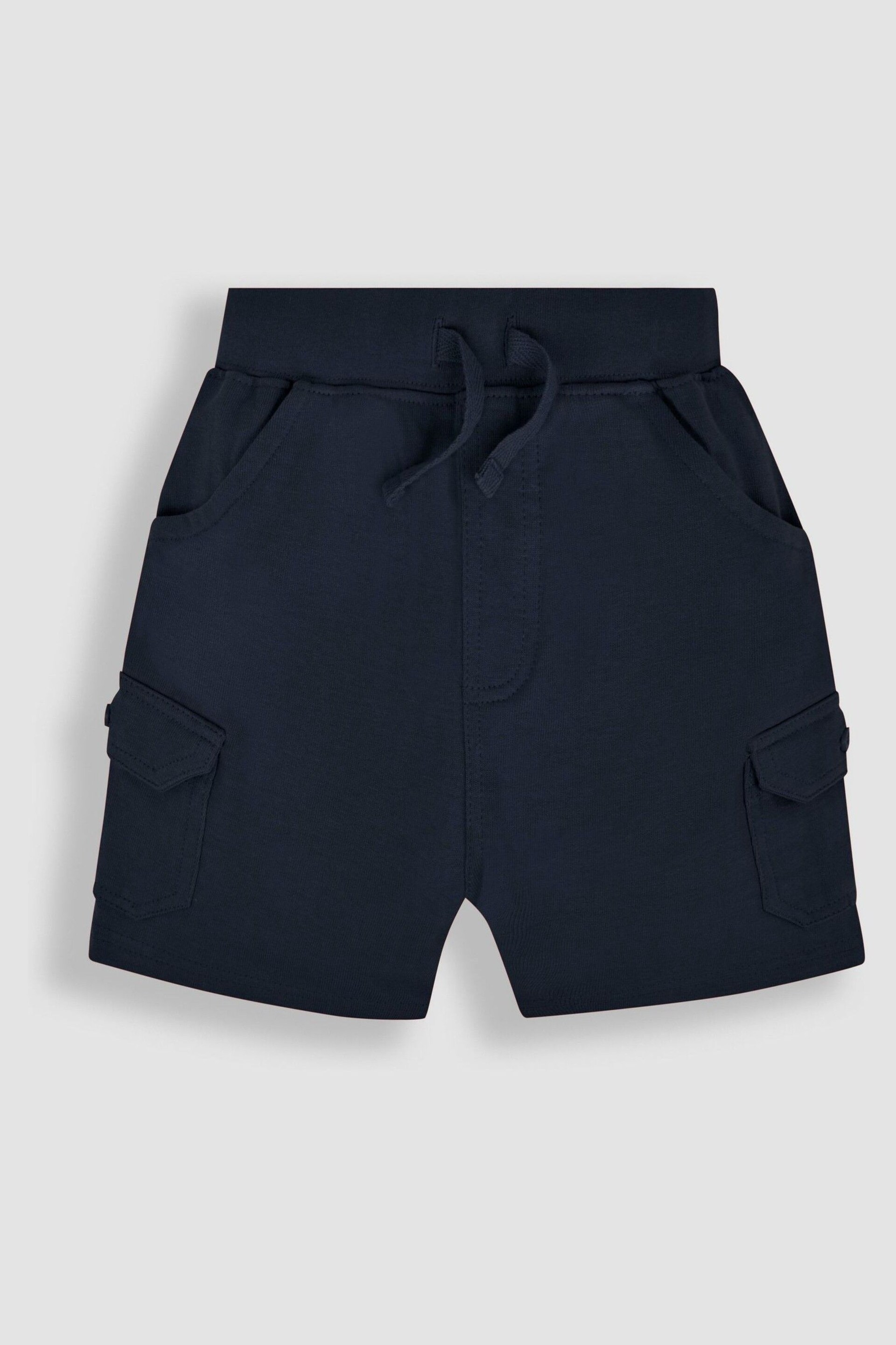 JoJo Maman Bébé Orange 2-Pack Jersey Cargo Shorts - Image 2 of 5