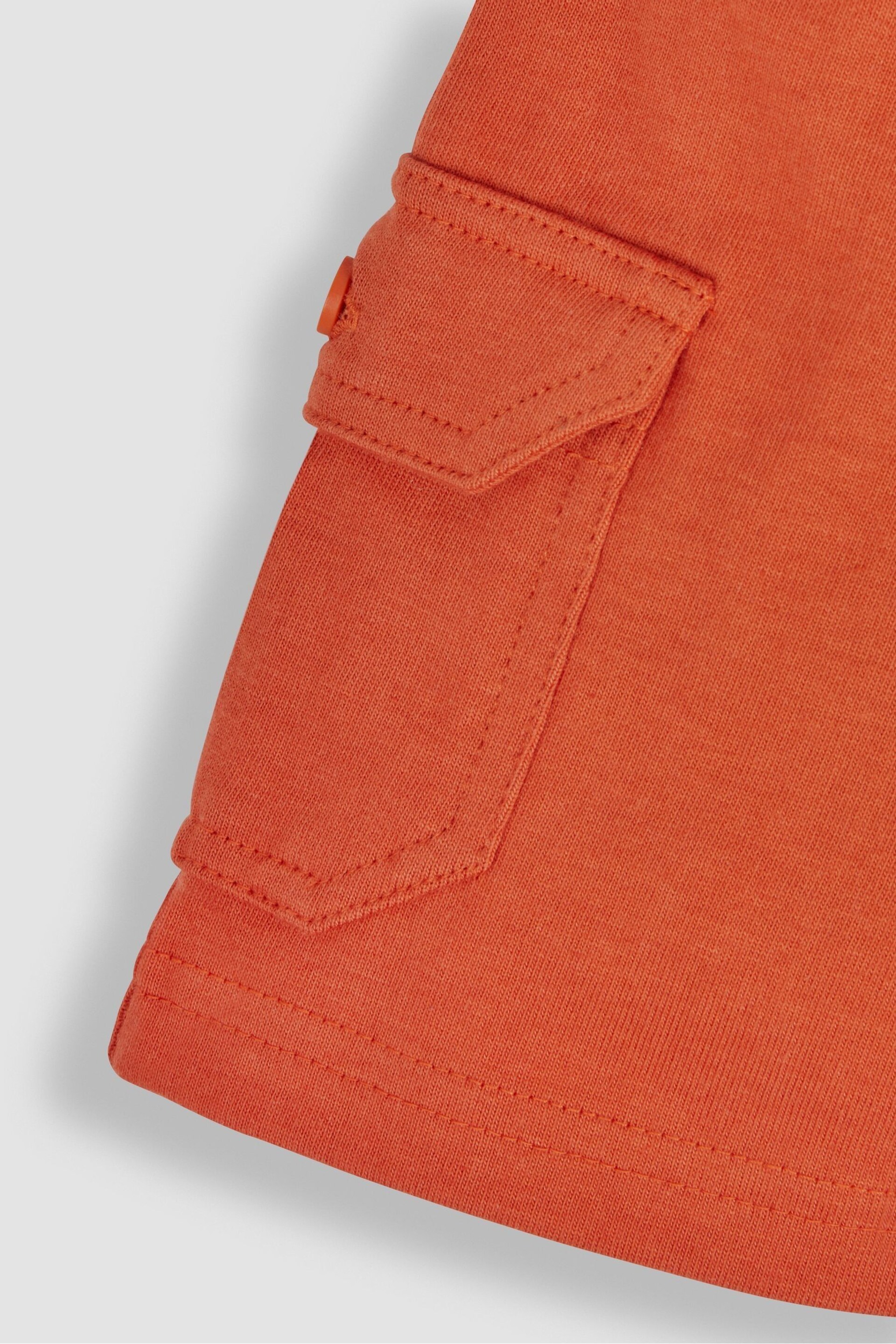 JoJo Maman Bébé Orange 2-Pack Jersey Cargo Shorts - Image 5 of 5