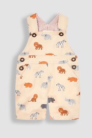 JoJo Maman Bébé Natural Safari Animals Printed Dungarees - Image 1 of 3