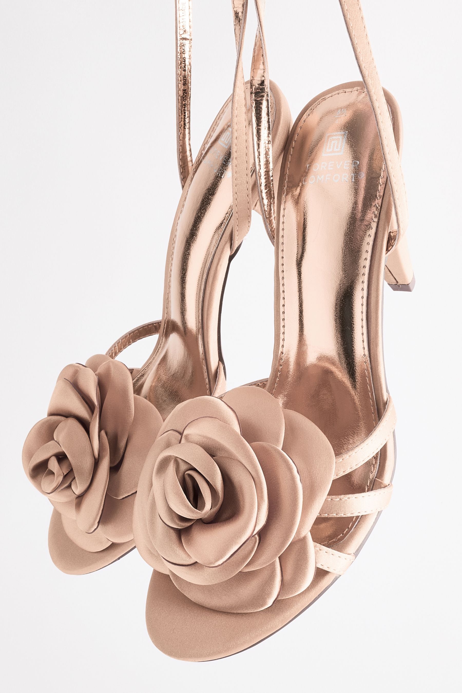 Nude rose gold heels top