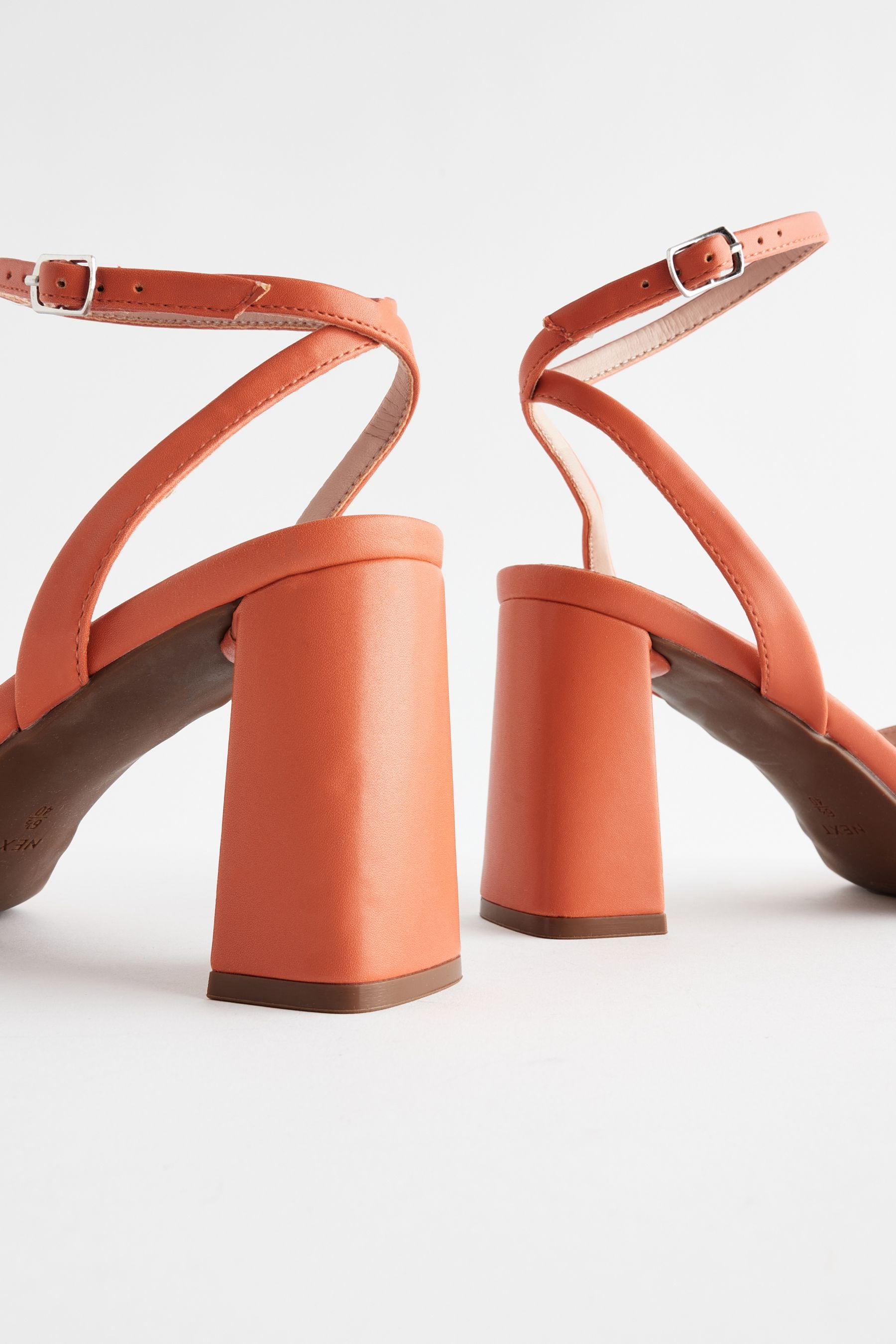Buy Orange Forever Comfort Jewel Flowers Block Heel Sandals from Next Luxembourg