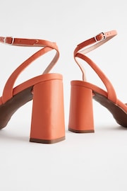 Orange Forever Comfort® Jewel Flowers Block Heel Sandals - Image 9 of 11