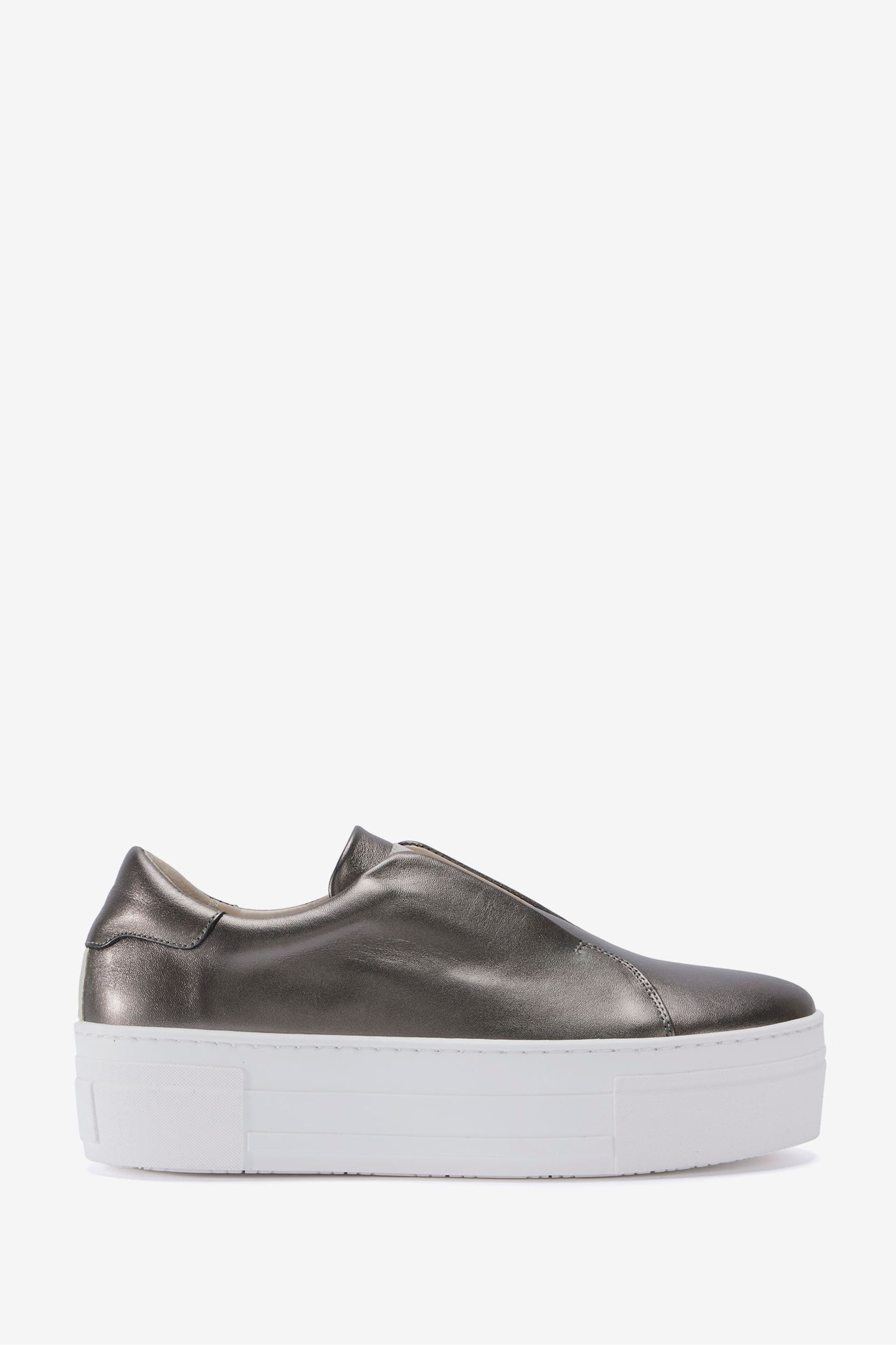 Mint Velvet Silver Striped Ellie Trainers - Image 1 of 3