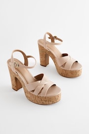 Nude Forever Comfort® Cork Platform Sandals - Image 3 of 7