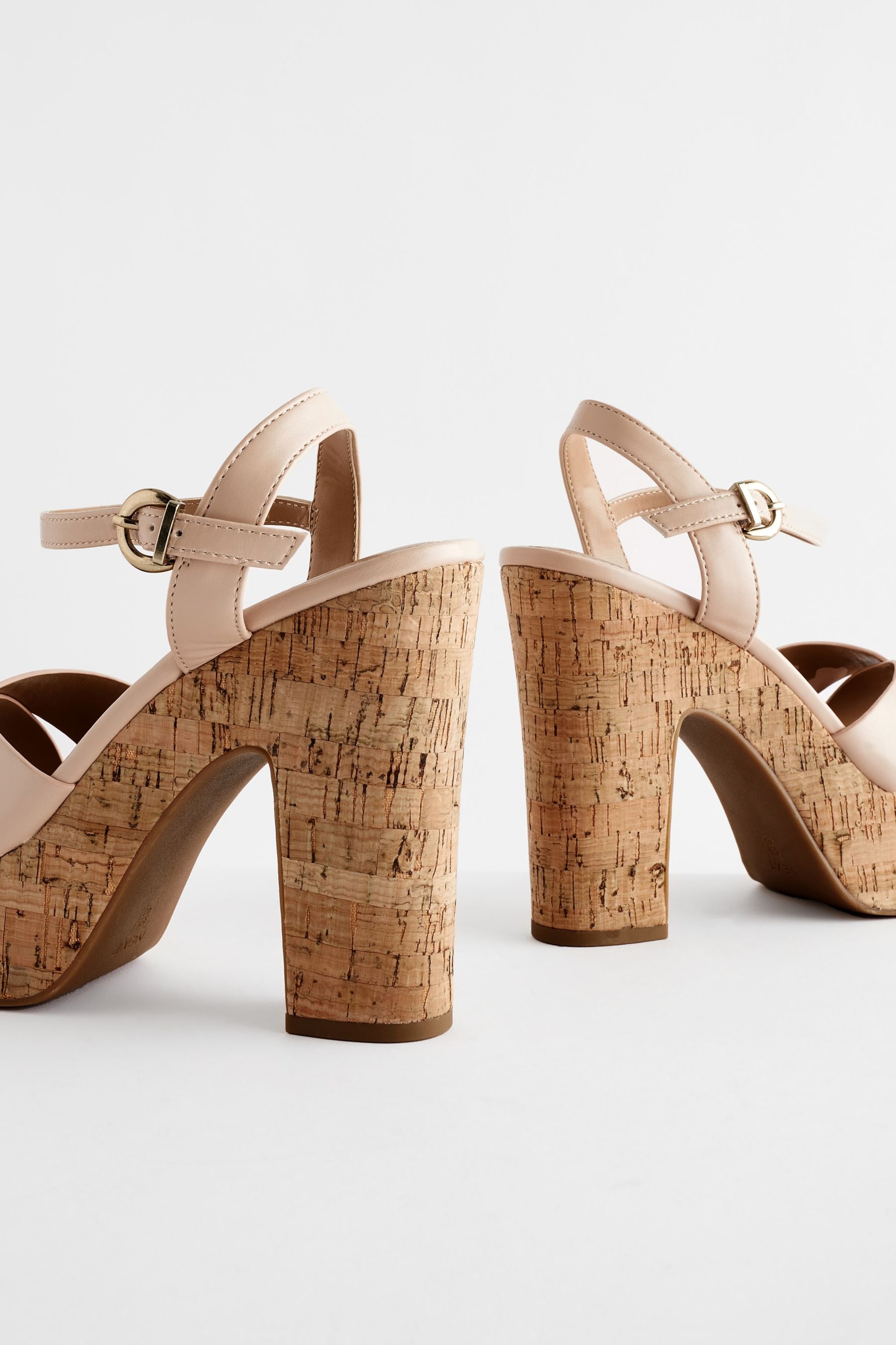 Nude Forever Comfort® Cork Platform Sandals - Image 6 of 7
