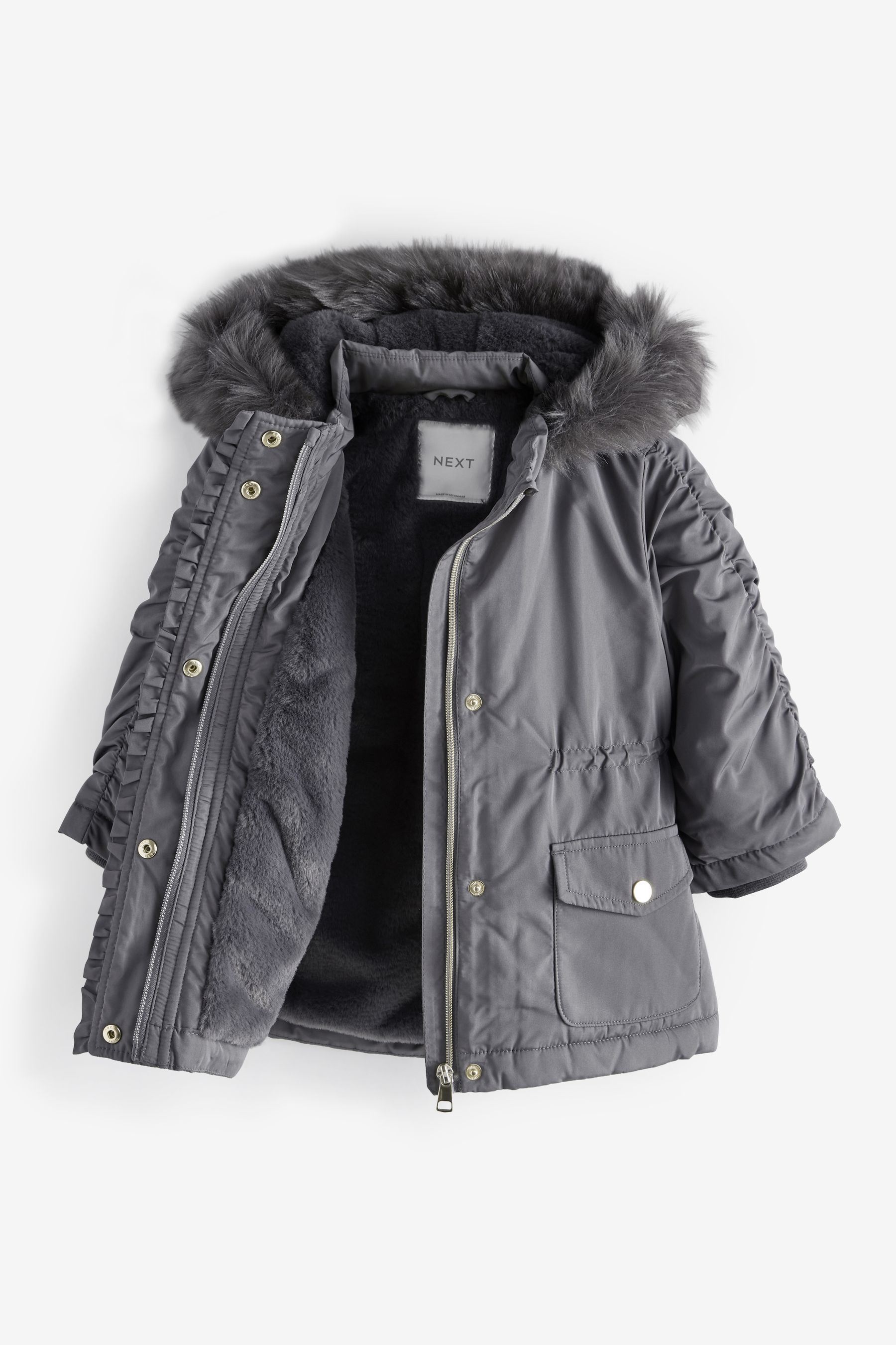 Buy Shower Resistant Frill Pocket Parka Coat 3mths 7yrs Next Ukraine