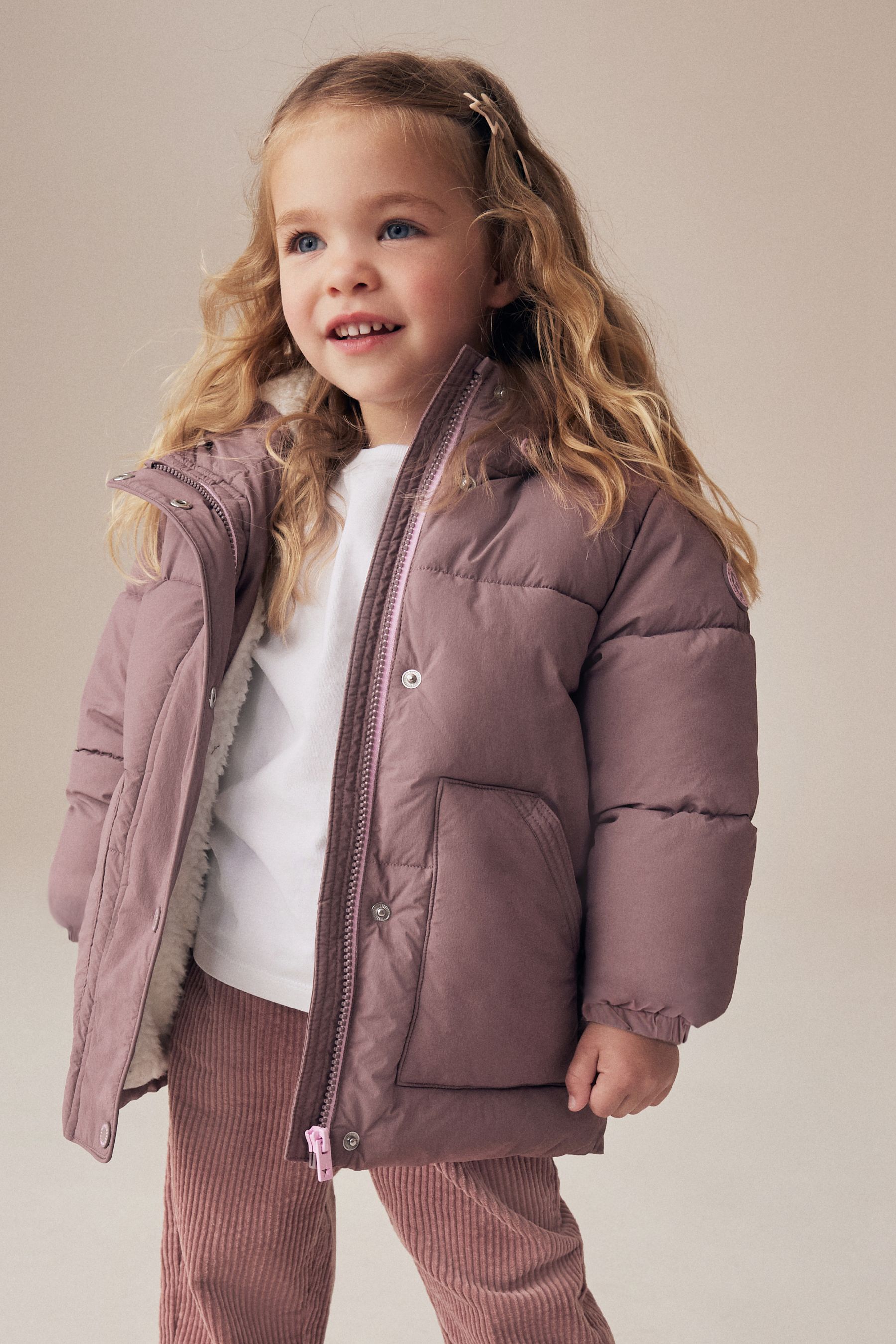 Next pink padded coat outlet