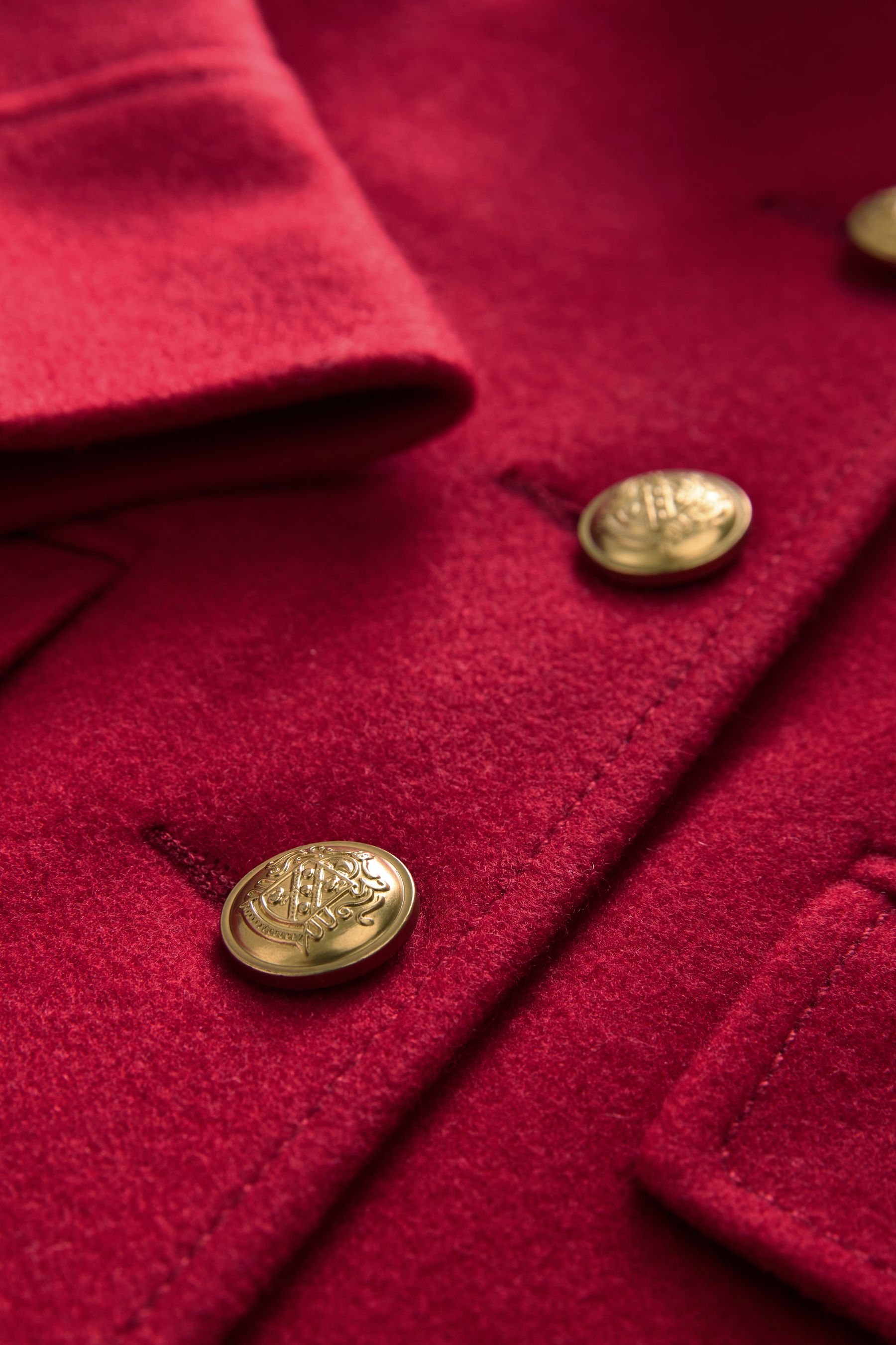 Buy Red Single Breasted Hooded Coat with Wool 3mths 10yrs from the Next UK online shop