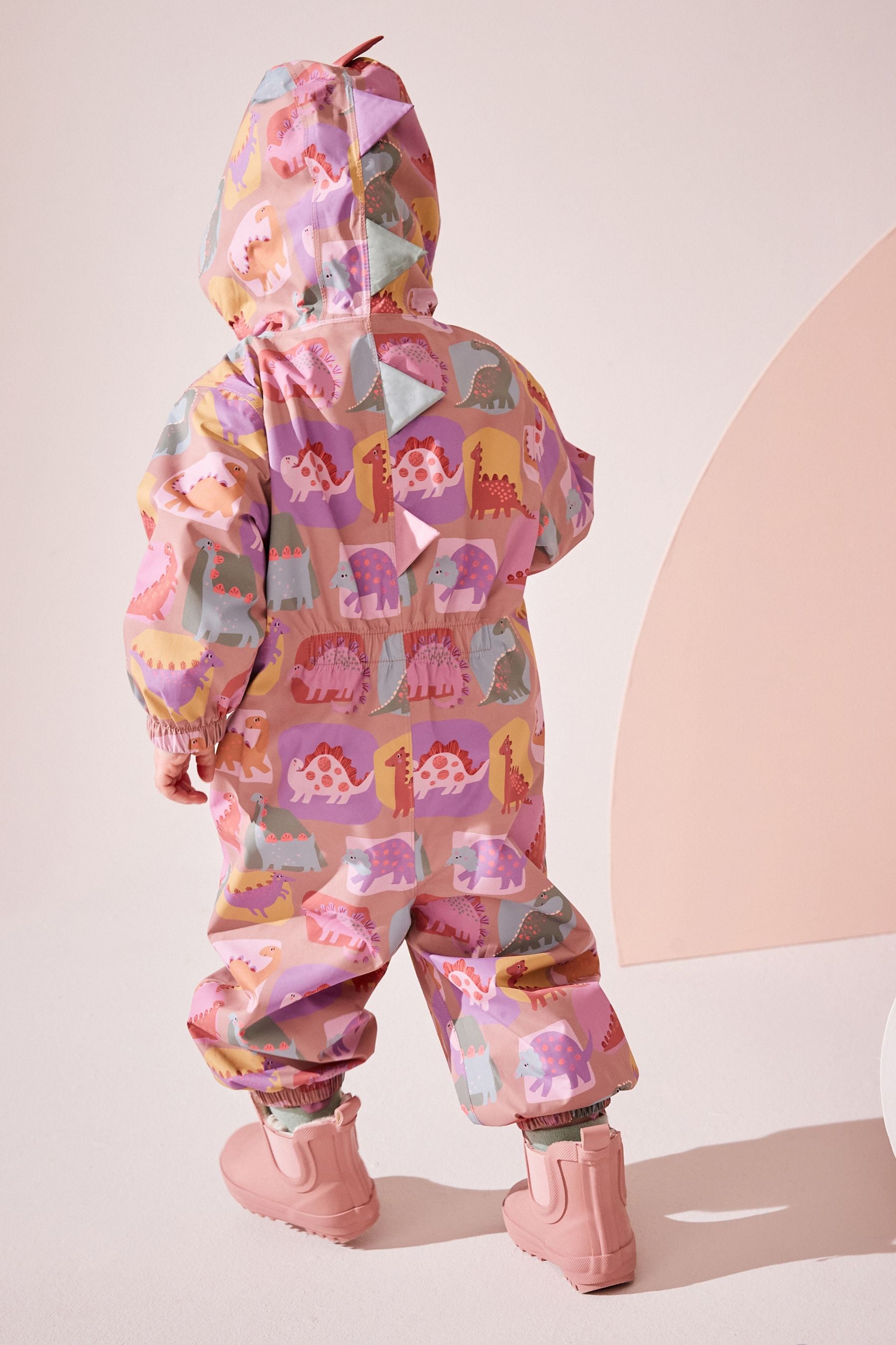 Buy Multi Dino Waterproof Fleece Zip Lined Hooded Puddlesuit 3mths 7yrs from the Next UK online shop