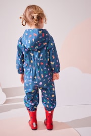 Navy Waterproof Fleece Lined Puddlesuit (3mths-7yrs) - Image 4 of 8