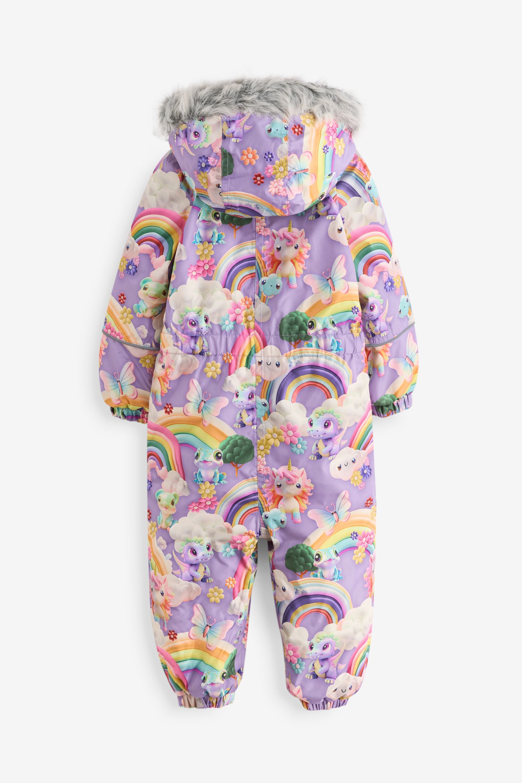 Faux fur snowsuit best sale