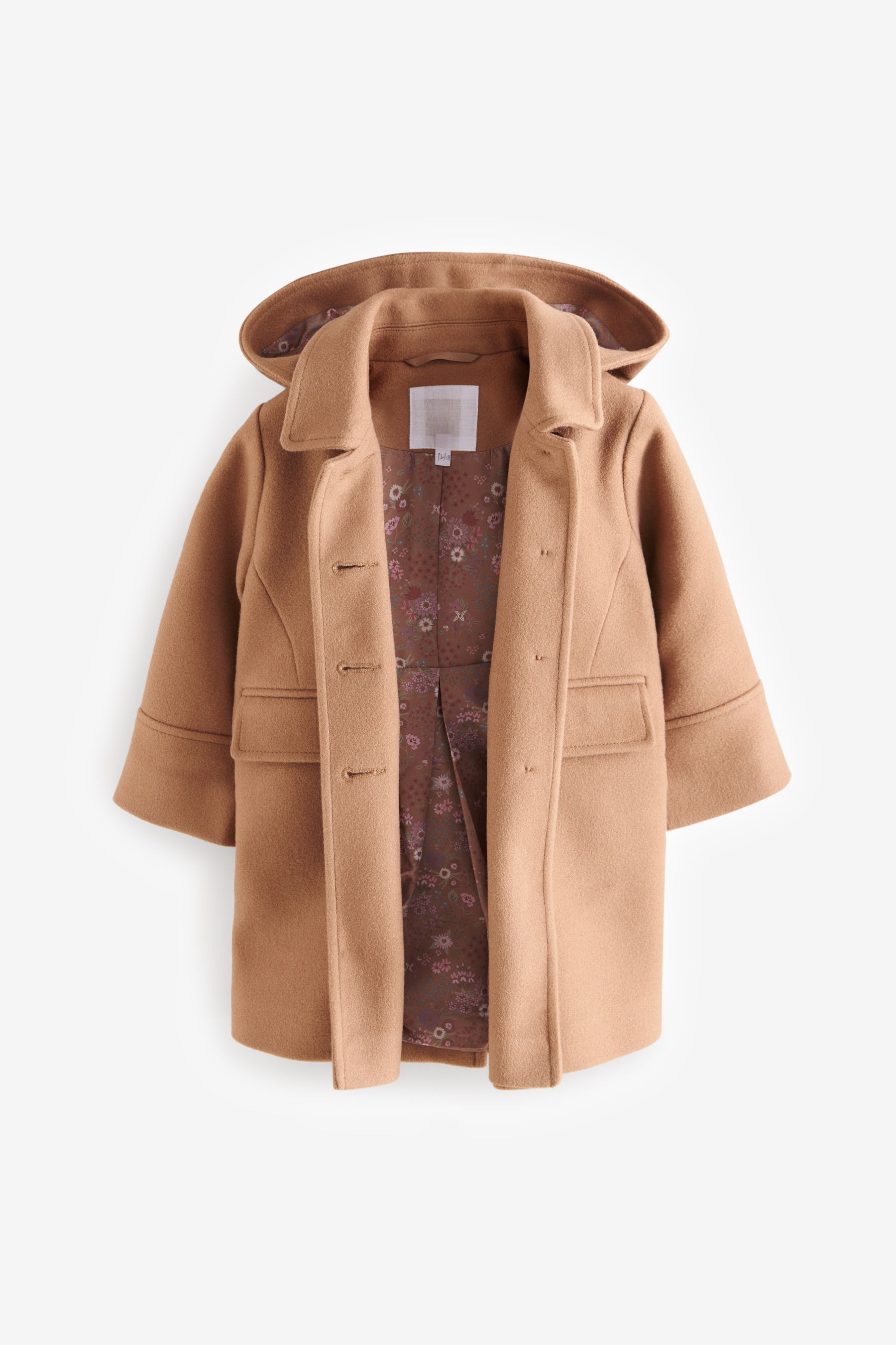 Buy Camel Single Breasted Hooded Coat with Wool 3mths 10yrs from Next Canada