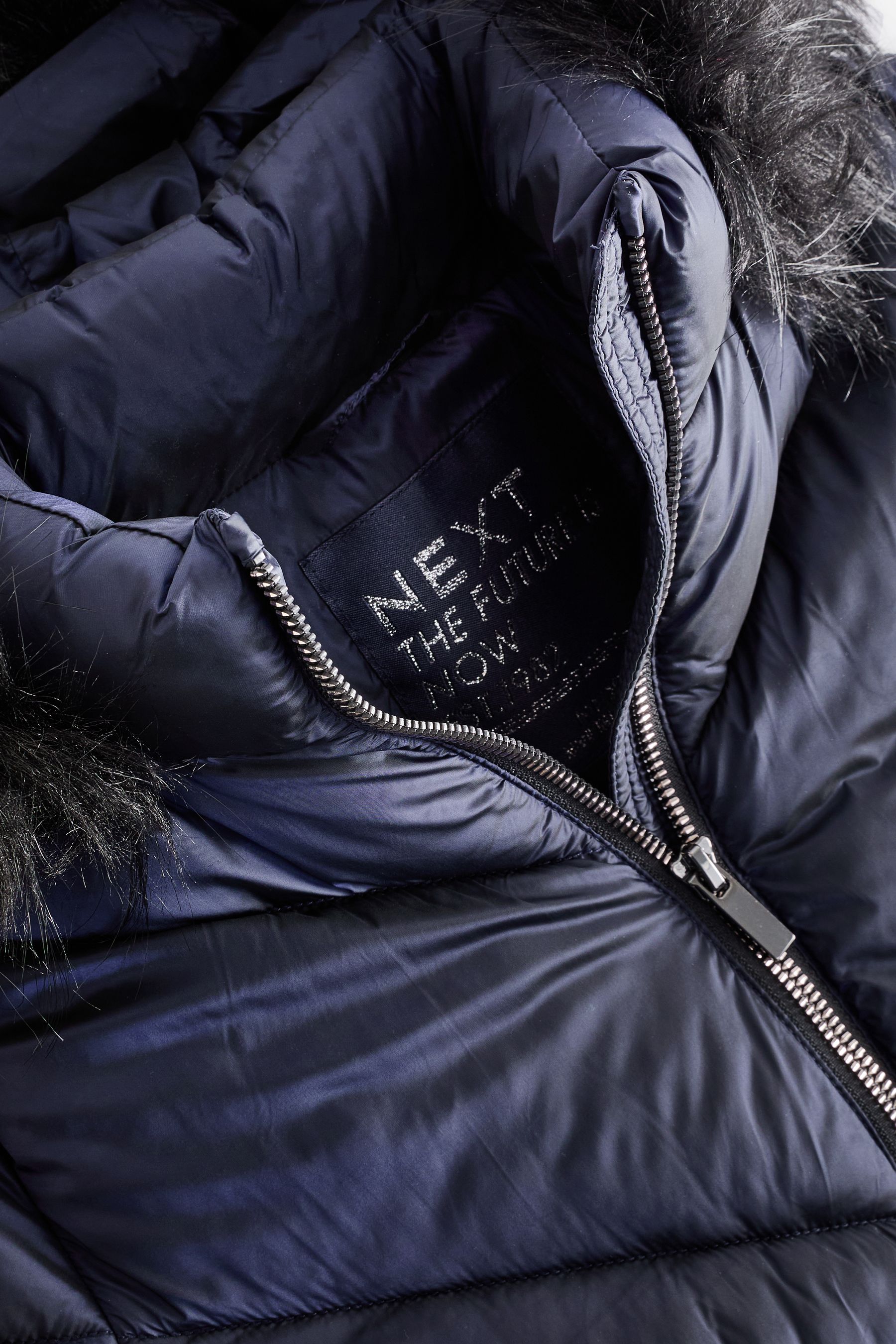 Fur trim padded coat store