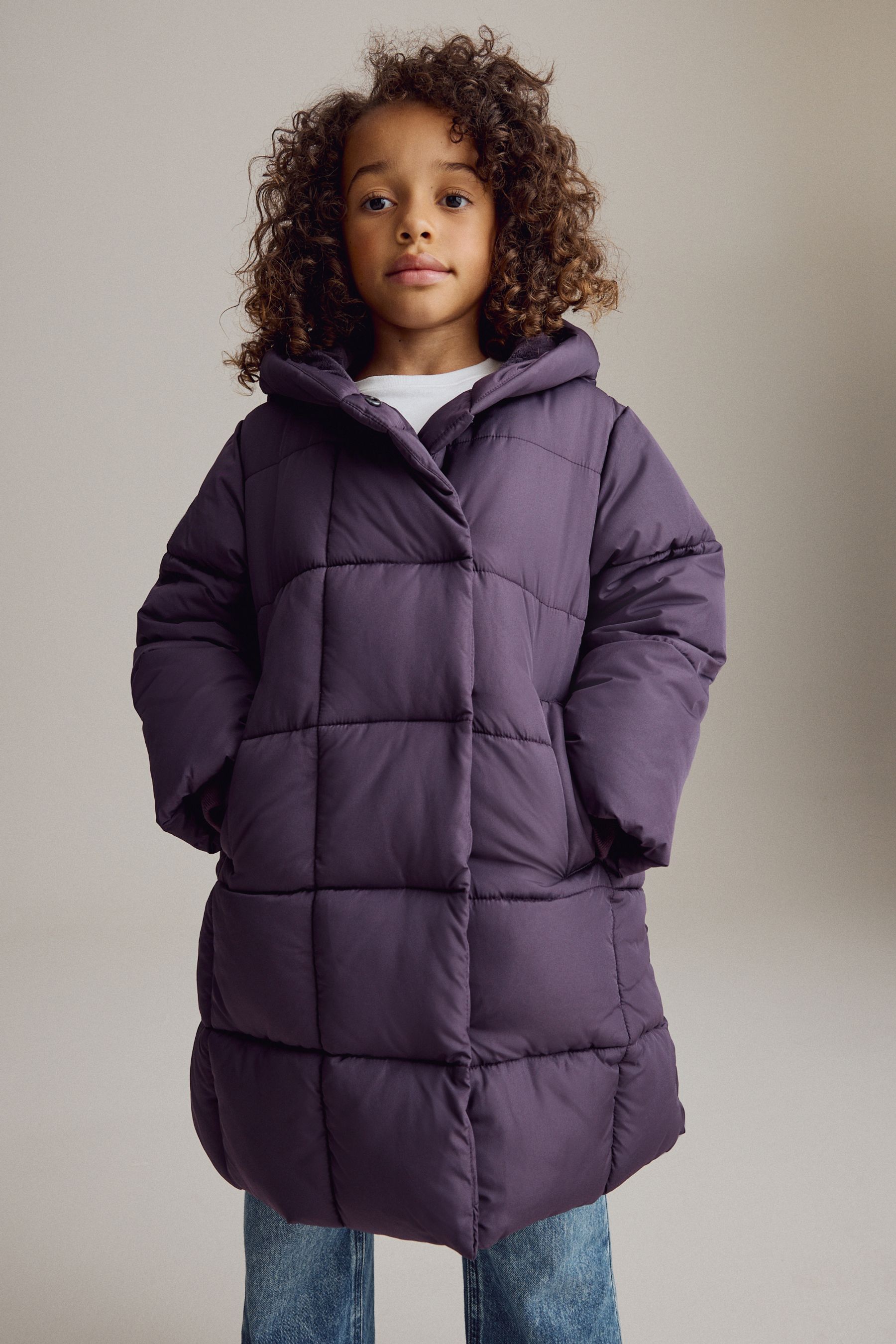 Purple hooded coat hotsell