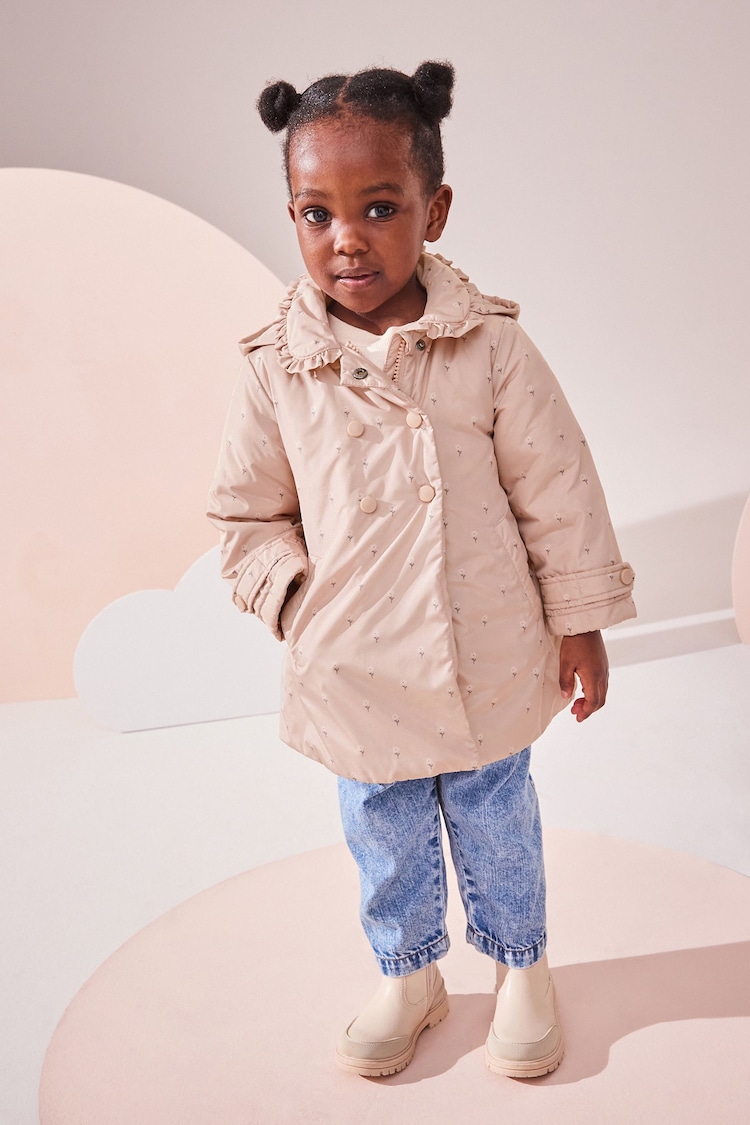 Pink Shower Resistant Frill Collar Coat (3mths-7yrs) - Image 2 of 10