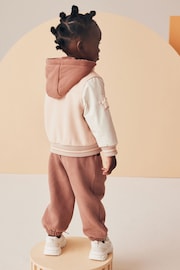 Neutral Varsity Bomber Jacket With Wool (3mths-7yrs) - Image 3 of 9