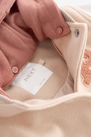 Neutral Varsity Bomber Jacket With Wool (3mths-7yrs) - Image 8 of 9