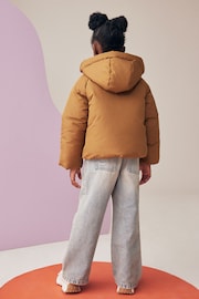 Коричневий - Shower Resistant Crop Padded Coat (2-16yrs) - Image 2 of 11