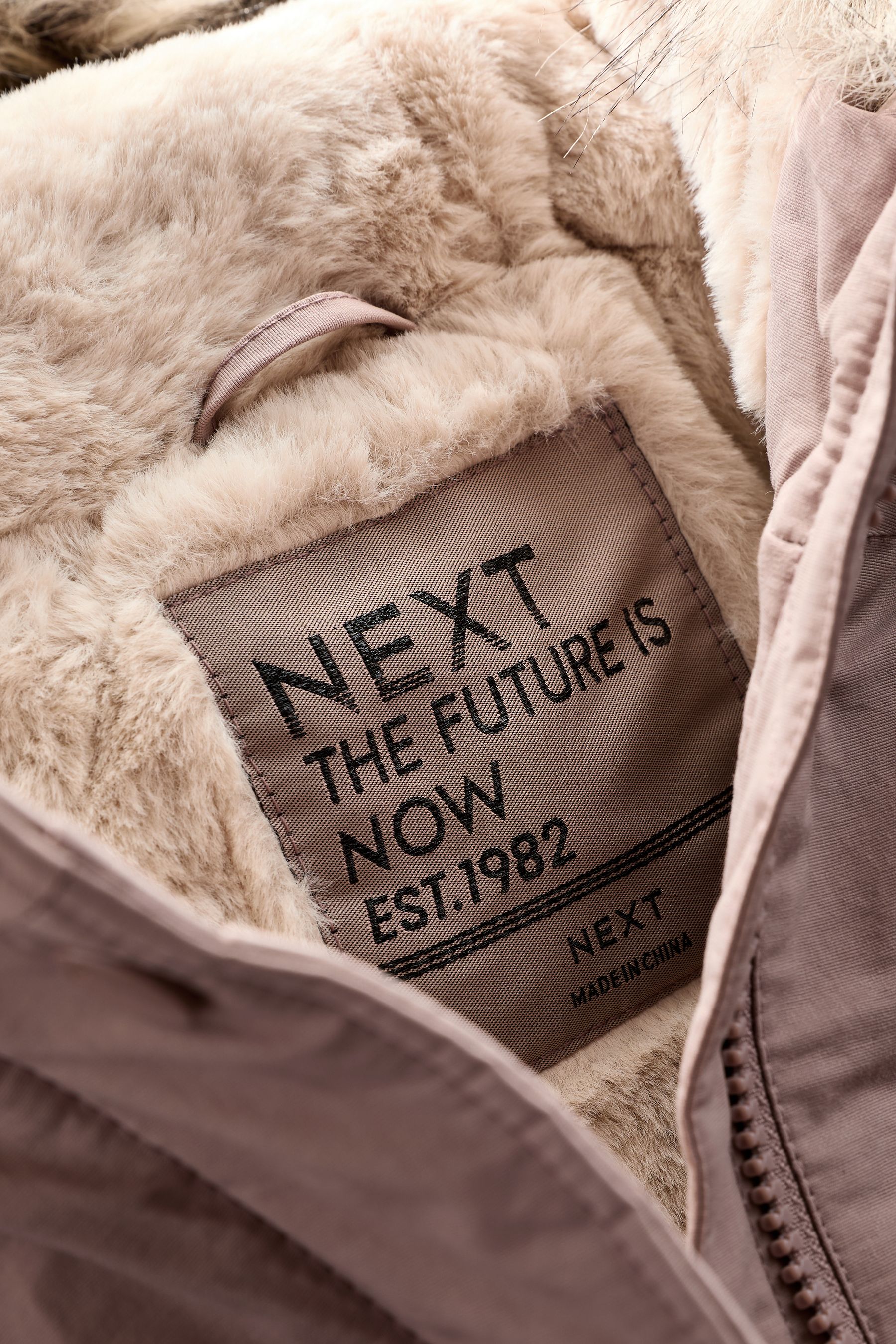 Buy Pink Shower Resistant Faux Fur Trim Parka 3 16yrs from the Next UK online shop